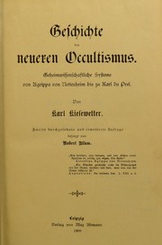 Geschichte des neueren Occultismus by Karl Kiesewetter