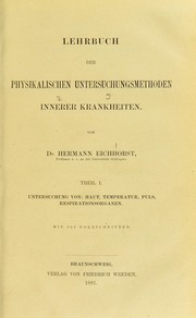 Cover of: Lehrbuch der physikalischen Untersuchungsmethoden innerer Krankheiten