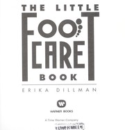 Cover of: The little foot care book by Erika Dillman