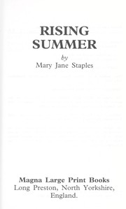 Cover of: Rising summer by Mary Jane Staples