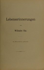 Cover of: Lebenserinnerungen