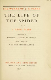 Cover of: The life of the spider. by Jean-Henri Fabre
