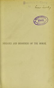 Cover of: Diseases & disorders of the horse: a treatise on equine medicine and surgery