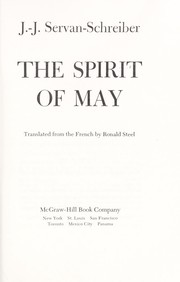 Cover of: The spirit of May by Jean Jacques Servan-Schreiber