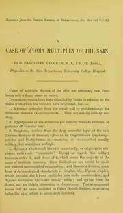 A case of myoma multiplex of the skin by H. Radcliffe Crocker