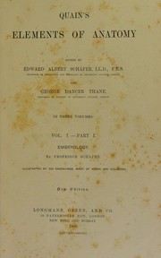Cover of: Elements of anatomy