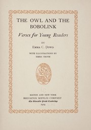 Cover of: The owl and the bobolink: verses for young readers