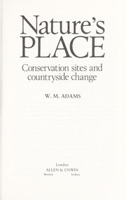 Nature's place by W. M. Adams