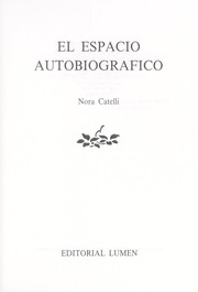 Cover of: El espacio autobiográfico by 
