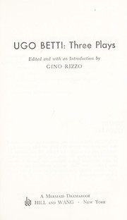 Cover of: Three plays. by Ugo Betti