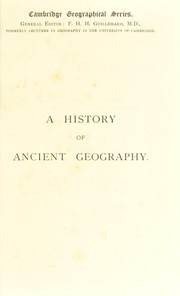 Cover of: A history of ancient geography