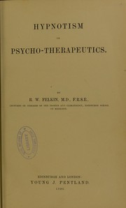 Cover of: Hypnotism or psycho-therapeutics