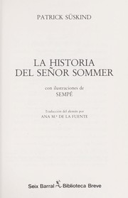 Cover of: La historia del Señor Sommer by Patrick Süskind