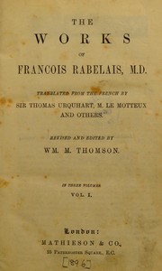 Cover of: The works of Fran©ʹois Rabelais by Fran©ʹois Rabelais