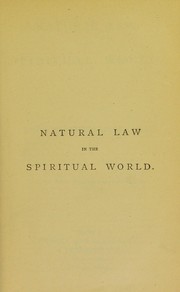 Cover of: Natural law in the spiritual world