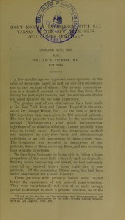 Cover of: Eight months' experience with salvarsan at the New York Skin and Cancer Hospital by Howard Fox, Howard Fox