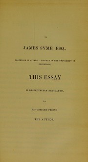 Cover of: A probationary essay on necrosis: submitted ... to the examination of the Royal College of Surgeons of Edinburgh when candidate for admission ...