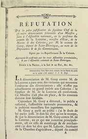 Cover of: R©♭futation de la pi©·ce justificative du septi©·me chef de la premi©·re d©♭nonciation solennelle d'un Ministre