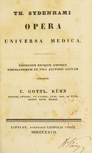 Cover of: Th. Sydenhami Opera universa medica by Thomas Sydenham