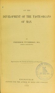 Cover of: On the development of the taste-organs of man