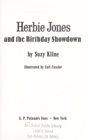 Cover of: Herbie Jones and the birthday showdown