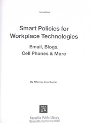 Cover of: Smart policies for workplace technologies by Lisa Guerin
