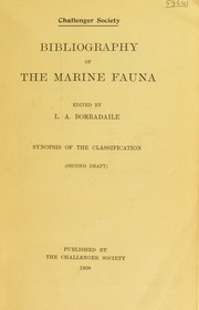 Cover of: Bibliography of marine fauna...Synopsis of the classification (second draft)