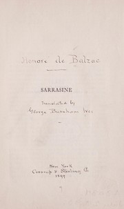 Cover of: Sarrasine