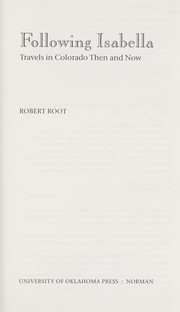 Following Isabella by Robert L. Root