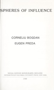 Cover of: Spheres of influence by Corneliu Bogdan