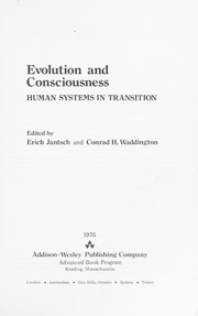 Cover of: Evolution and consciousness : human systems in transition by 