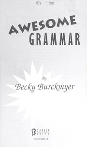 Cover of: Awesome grammar