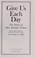 Cover of: Give Us Each Day