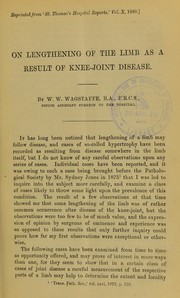 Cover of: On lengthening of the limb as a result of knee-joint disease