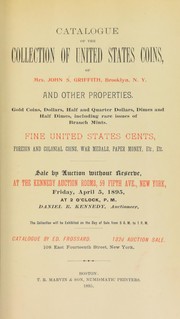 Cover of: Catalogue of the collection of United States coins of Mrs. John S. Griffith ...