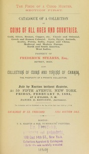 Cover of: Catalogue of a collection of coins of all ages and countries ...