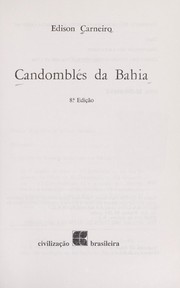 Cover of: Candomblés da Bahia, Os