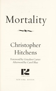 Mortality by Christopher Hitchens
