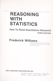 Cover of: Reasoning with statistics by Frederick Williams