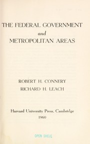 Cover of: The Federal Government and metropolitan areas