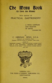 Cover of: The menu book (Le livre des menus).