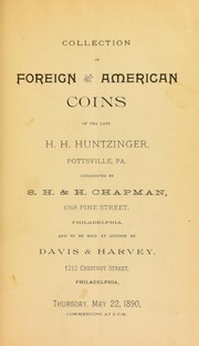 Cover of: Catalogue of a very fine collection of coins of the United States, beginning with the earliest colonial coins and continuing to the present time ... formed and owned by E. Shorthouse ...