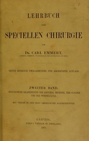 Cover of: Lehrbuch der speciellen Chirurgie