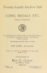 Cover of: Twenty-fourth auction sale: coins, medals, etc