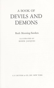 Cover of: A book of devils and demons. by Ruth Manning-Sanders
