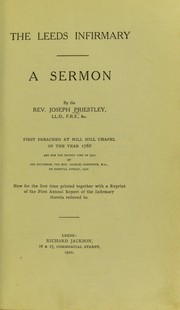 Cover of: The Leeds Infirmary: a sermon