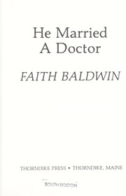 Cover of: He married a doctor