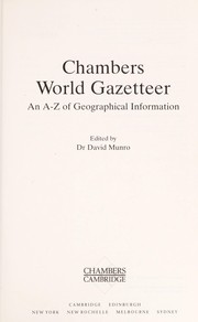 Cover of: Chambers world gazetteer : an A-Z of geographical information by 