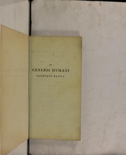 Cover of: De generis humani varietate nativa by Johann Friedrich Blumenbach