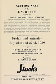 Cover of: Auction sale of the J. V. Ritts ... collection and other properties ... | Stack